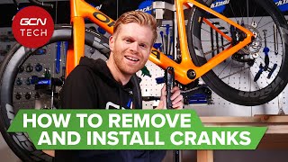 How To Remove And Install Bicycle Cranks  Road Bike Crankset Removal amp Replacement [upl. by Aryk238]