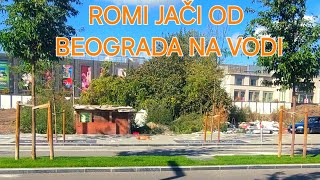 Beograd na vodi Romi jači od bagera nova zgrada i teren stoje [upl. by Eilsew]