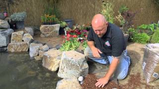 How to build a Fish Pond  Part 20  Pond Edging amp Landscape Borders [upl. by Rebmetpes]