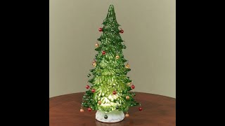 Holiday Tree Glitter Swirl Lighted Christmas Water Globe [upl. by Sayette41]