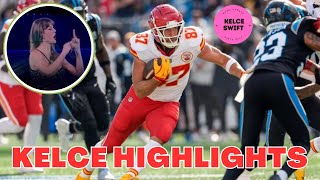 Travis Kelce GAME HIGHLIGHTS as Taylor Swift SKIPS Chiefs vs Panthers [upl. by Llekram946]