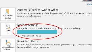 How to Free Up Space Outlook 365  Outlook Mailbox is 100 Full [upl. by Aramois]