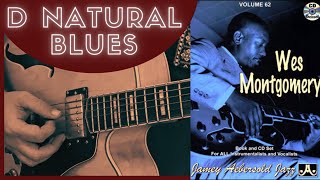 Wes Montgomery play along  D Natural Blues [upl. by Renaud146]