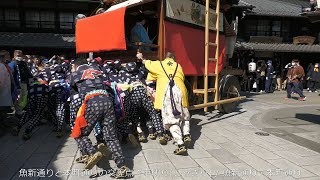 犬山祭 試楽祭 余坂町車山 からくり披露・車切り・巡行 [upl. by Rossing]