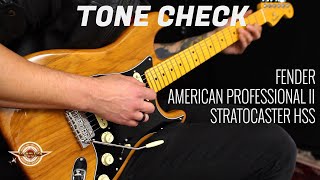 TONE CHECK Fender American Professional II Stratocaster HSS Demo  No Talking [upl. by Malet175]