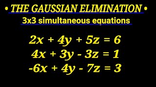 The Gaussian Elimination method  Matrices [upl. by Yenolem101]