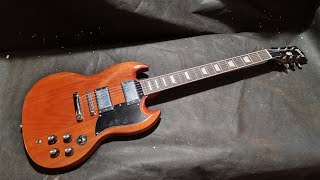 Обзор сборки китайской реплики Gibson SG махагон натур [upl. by Yttak]