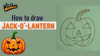 How to draw a Jack OLantern  Halloween Pumpkin  Halloween Crafts [upl. by Greg]