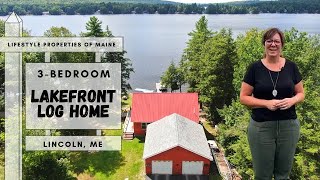 SOLD Stunning Lakefront Log Home  Maine Real Estate [upl. by Tibbs737]