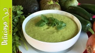 Salsa Verde Taquera con Aguacate  Avocado Taco Sauce [upl. by Fife]