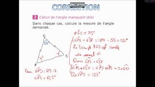 Calcul dangles dans un triangle  2 exercices corrigés [upl. by Oijimer]