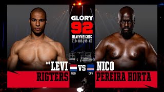 Levi Rigters v Nico Pereira Horta  GLORY 92 Rotterdam [upl. by Payne]