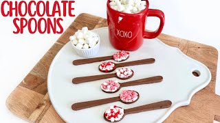 How to Make Chocolate Spoons  Hot Chocolate Spoons [upl. by Ynaiffit]