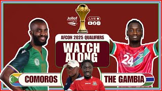 2025 AFCON Qualifiers  Comoros vs The Gambia  Watch Along Show [upl. by Anuahsat804]