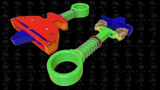 Manual Jaw Gripper Mechanism 3D Model [upl. by Bacon]