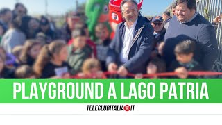 Giugliano inaugurato parco giochi in fascia costiera Domani a Camposcino [upl. by Gerbold]