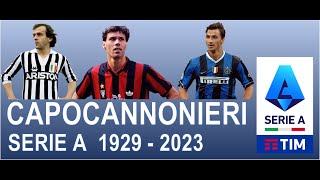 Capocannonieri Serie A di ogni anno [upl. by Audrey490]