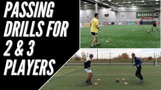 2 amp 3 Player SoccerFootball Passing Drills  Partner Passing Drills  Partner Training Session [upl. by Grobe994]