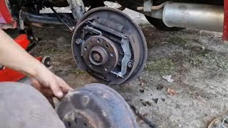 Volkswagen Transporter T4 Hadbrake Replacement At Home handbrake home volkswagen [upl. by Ekoorb353]