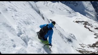 First Snowboard Descent on Aiguille du Gouter Chamonix [upl. by Adnarym]