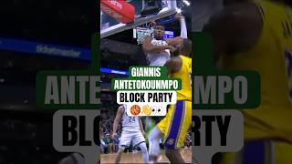 🏀 Giannis HUGE BLOCK on Lebron NBA Preseason Lit 🔥 [upl. by Aikas]