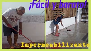 Impermeabilizante FÁCIL para techo 👌 CASERO eficiente y BARATO [upl. by Skurnik351]