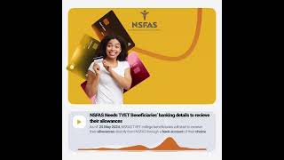 NSFAS TVET Bank Account [upl. by Odnumyer471]