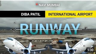 Runway and ATC Tower of Navi Mumbai International Airport Limited  project adaniproject trending [upl. by Eislel]