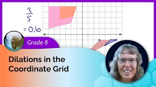 Dilations in the coordinate grid 8th grade math [upl. by Kehr485]