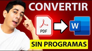 Cómo CONVERTIR PDF a WORD Sin Programas GRATIS 🚀 2024 [upl. by Weisbrodt]