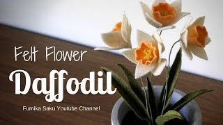 How to Make Felt Flower  Daffodil [upl. by Adnorrahs]