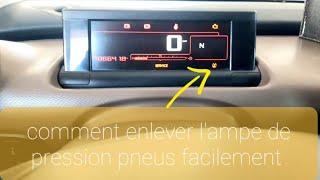 Citroën c4 cactus comment enlever lampe de pression pneus facilement إزالة مؤشر تلاف الإطارات [upl. by Bolten]