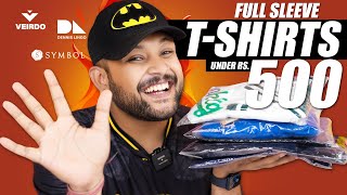 5 Best Full Sleeve TShirts Under ₹500 🔥 Amazon TShirt For Summer Haul 2024  ONE CHANCE [upl. by Notsnorb]