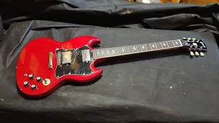 Обзор сборки китайской реплики Gibson SG Ангус Янг красная [upl. by Ahtela]