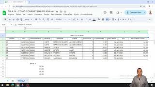 AULA 14  COMO COMPARTILHAR PLANILHA  PLANILHAS GOOGLE [upl. by Camilla]