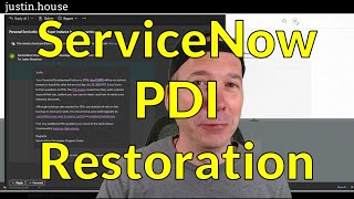 ServiceNow PDI Restore [upl. by Nodaj536]