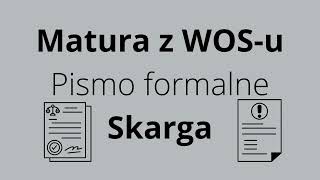 WOS Pismo formalne Skarga [upl. by Yditsahc]