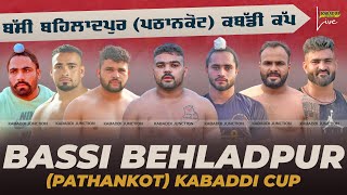 LIVE BASSI BEHLADPUR PATHANKOT KABADDI CUP  03 OCTOBER 2024  KABADDI LIVE  KABADDI JUNCTION [upl. by Catharina]