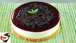 Cheesecake allo yogurt dolce senza cottura facile e veloce – Cheesecake fredda ai frutti di bosco [upl. by Arikehs]