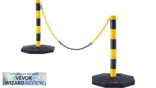 VEVOR Adjustable Traffic Delineator Post Cones 2 Pack Traffic Safety Delineator Barrier Review [upl. by Atilrak]