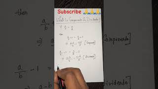 What is Componendo and Dividendo  Competitive Maths maths math [upl. by Aicenev]