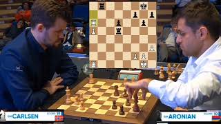 MAGNUS VS ARONIAN  Blitz Chess [upl. by Ylurt]