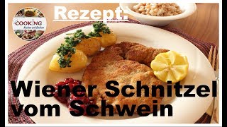 Wiener Schnitzel vom Schwein  Schweineschnitzel  Schnitzel Wiener Art  Rezept [upl. by Refinnaej]