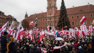 Protests Erupt in Warsaw Poland Fighting Back Against Ideological Reforms [upl. by Wandy]