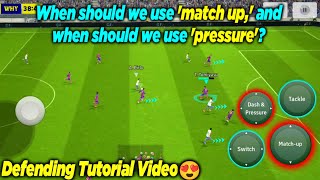 Defending Tutorial Video eFootball 2024 Mobile  How to use Matchup amp Pressure Properly 😲 [upl. by Dincolo]