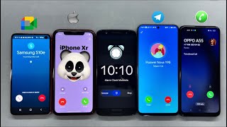 Meet Telegram Alarm Clock Incoming call Motorola Moto 1S  Huawei NY90  iPhone 11  Galaxy S10e [upl. by Aryt]