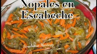 Receta Nopales en escabeche estilo sinaloa [upl. by Asilam]