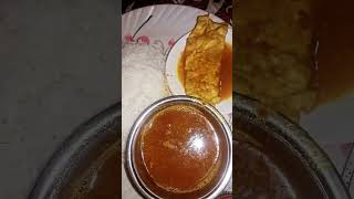 raate dimer jhol diye darun khawa holo😋😋dinner thali short video [upl. by Trautman]