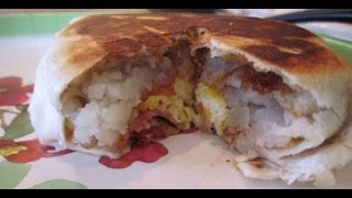 DIY Taco Bell Breakfast Review AM Crunchwrap Tutorial [upl. by Tudela]