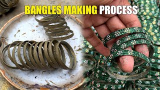 Amazing art of making beautiful bangles at home with smart making [upl. by Georgy975]